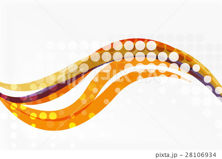 Color overlapping wave stripes, vector abstract 28106934