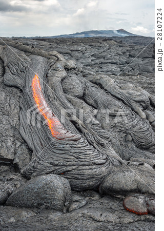 Close up lava flow in lava field Close up lava flow in lava field 28107224