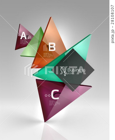 3d triangle modern composition 28108107