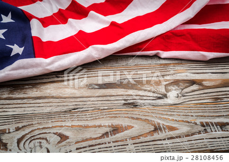 American flag on wood background . American flag on wood background . 28108456