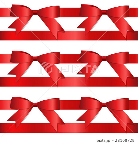 Shiny red ribbon. Vector illustration 28108729