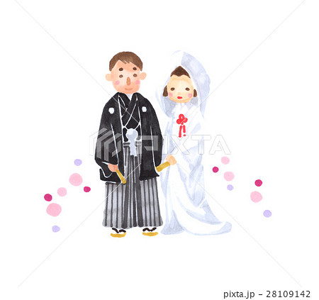 結婚式の和装姿のイラスト素材 28109142 Pixta