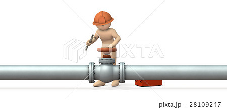 パイプラインを修理するエンジニア 28109247