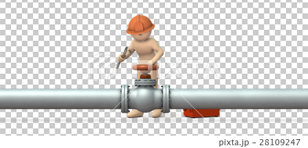 パイプラインを修理するエンジニア 28109247