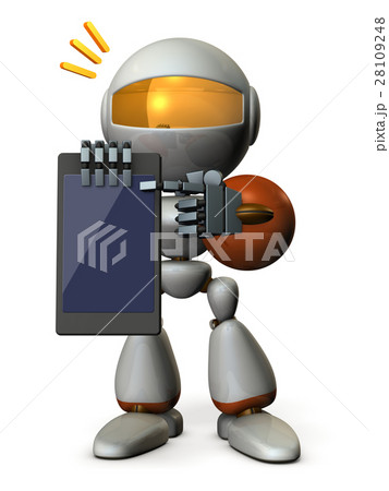 ポイントを示すキュートなロボット 28109248