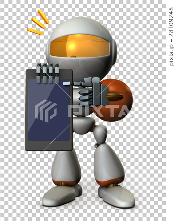 ポイントを示すキュートなロボット 28109248