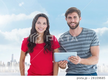 Digital composite of loving couple 28109685