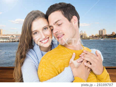 Digital composite of loving couple 28109707
