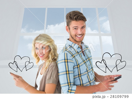 Digital composite of loving couple 28109799