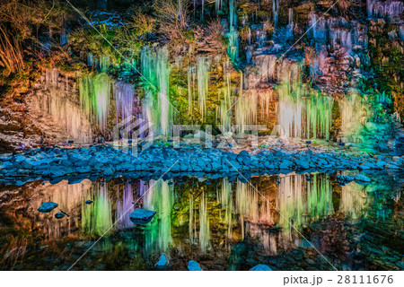 三十槌の氷柱ライトアップ 三十槌の氷柱ライトアップ 28111676