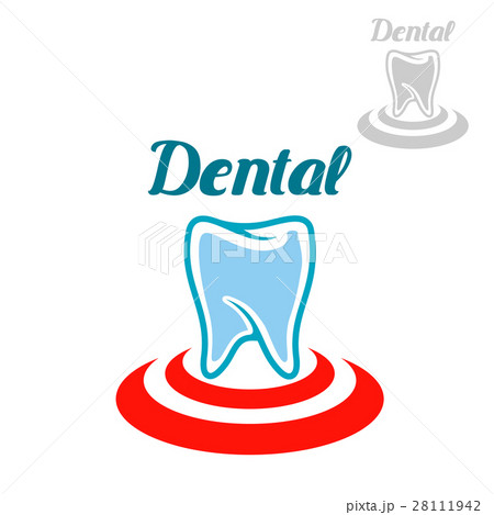 Dental health vector icon emblem of tooth symbol 28111942