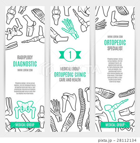 Medical banner template for orthopedics design 28112134