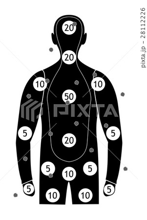 human silhouette gun shooting paper targets vector 28112226