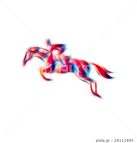 Horse race. Equestrian sport. Silhouette of racing Horse race. Equestrian sport. Silhouette of racing 28112895