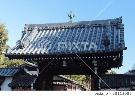 京都　泉涌寺塔頭　即成院　山門の鳳凰 28113089