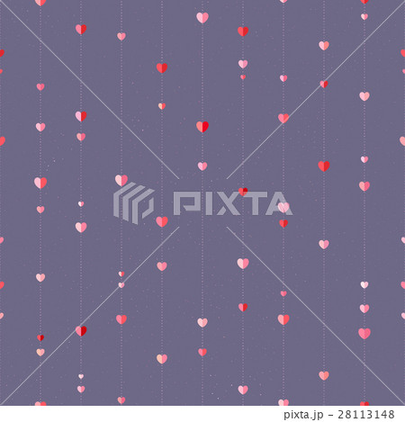 Vector seamless heart pattern on starry texture bg 28113148