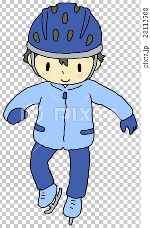 スケート 男の子のイラスト素材