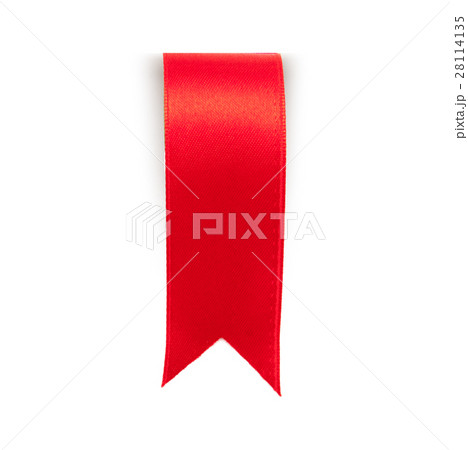 Red ribbon bookmark isolated 28114135