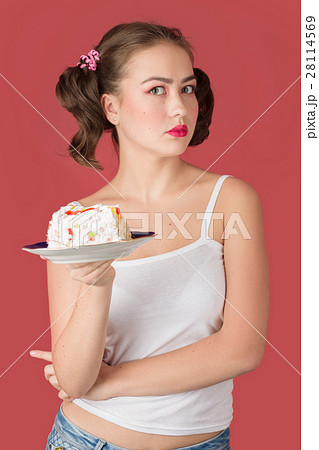 woman with cake woman with cake 28114569