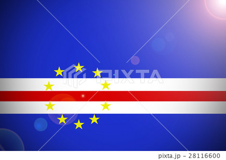 Cape verde national flag 3D illustration symbol Cape verde national flag 3D illustration symbol 28116600
