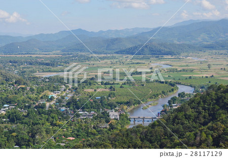 landscape of bridge and town in Thailand  28117129