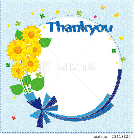 ひまわりフレーム Thankyou 28118826