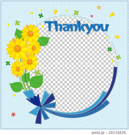 ひまわりフレーム Thankyou 28118826