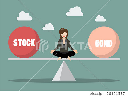 Business woman rebalancing portfolio Business woman rebalancing portfolio 28121537