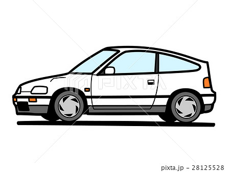 コンパクトスポーツ ホワイトのイラスト素材 [28125528] - PIXTA