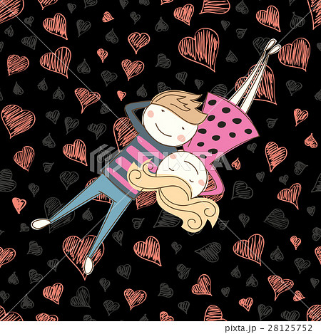 Vector Seamless Card With Couple 26 [Converted] 28125752