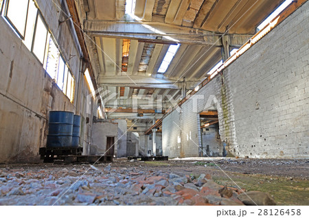 ruins of a very heavily polluted industrial 28126458