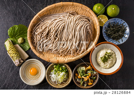 うちたて新そば Newly made raw soba Japanese foods うちたて新そば Newly made raw soba Japanese foods 28126884