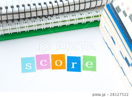 英単語 アルファベット Score 語彙 ボキャブラリー 英語 スコア 点数の写真素材