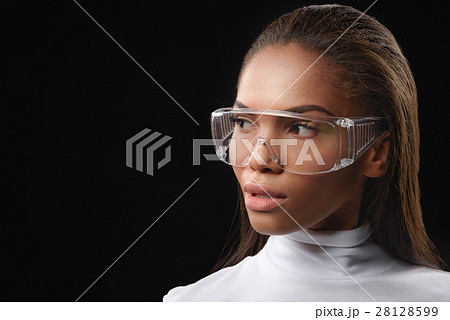 Pretty mulatto girl with modern eyewear 28128599