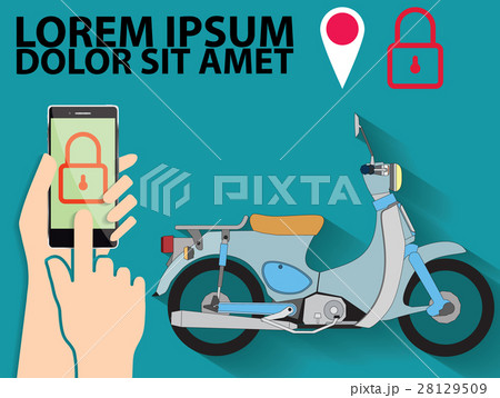Lock vehicle and trace with mobile phone 28129509