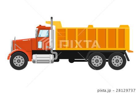 Heavy tipper truck isolated on white background 28129737