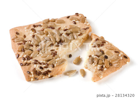 crispy bread with seeds of sunflower, flax and 28134320