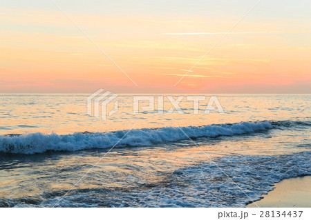 Sunset on the sea, beautiful coast. Evening. Sunset on the sea, beautiful coast. Evening. 28134437