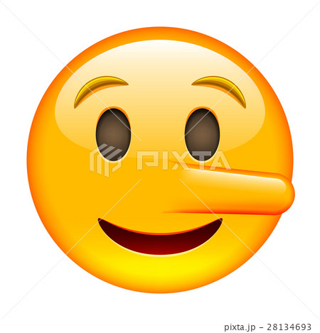Liar Smile of Emoticon. Smile icon. Yellow Emoji 28134693