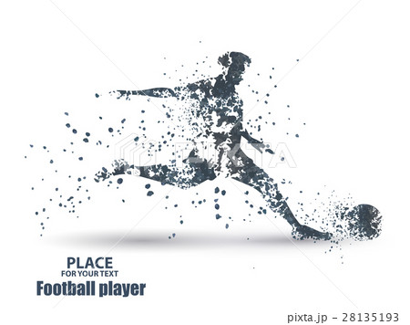 Football player, kick a ball, particle divergent 28135193