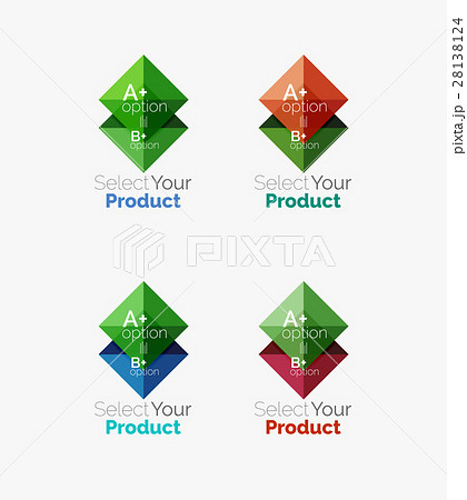 Set of abstract square interface menu navigation 28138124