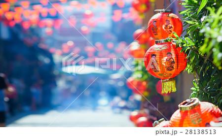 Chinese new year lanterns in china town. 28138513