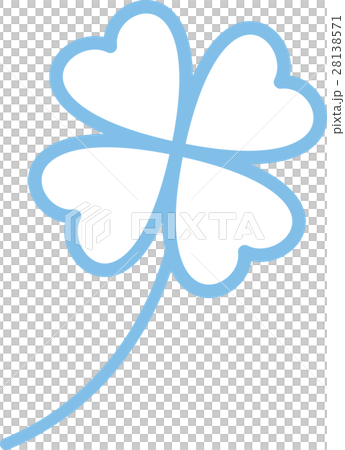 四つ葉のクローバー 一本 ブルーライン 四つ葉のクローバー 一本 ブルーライン 28138571