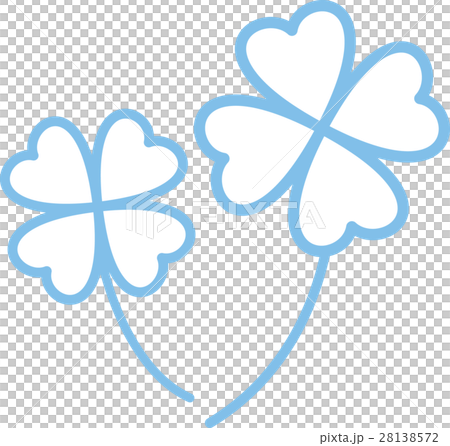 Four leaves of clover 2 blue lines 28138572