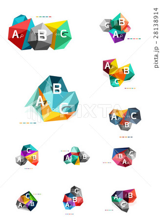 Moden low poly infographics template Moden low poly infographics template 28138914