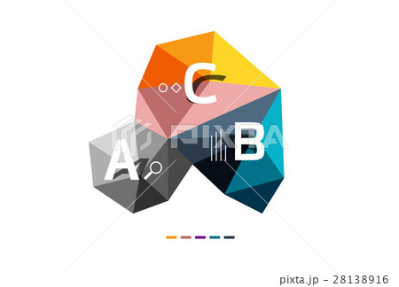 Moden low poly infographics template Moden low poly infographics template 28138916