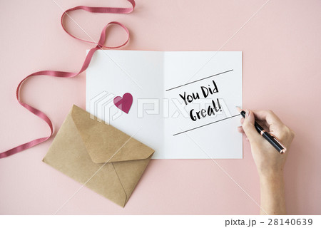 Celebration Card Writing Concept 28140639