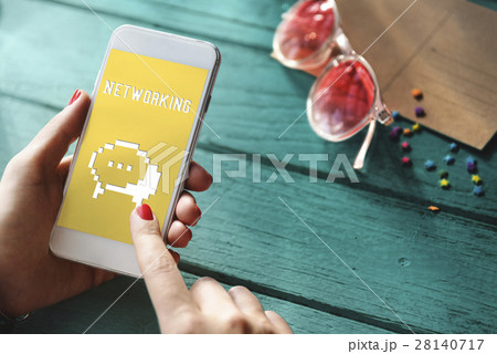 Social Media Blog Chat Icon Concept 28140717