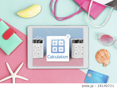 Accounting Banking Investment Budget Calculator Concept 28140721