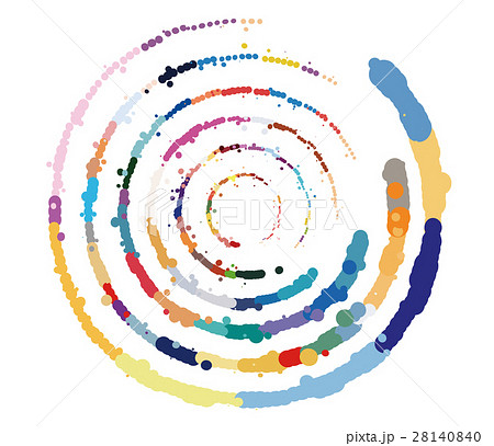 うずまき デザイン カラフルのイラスト素材